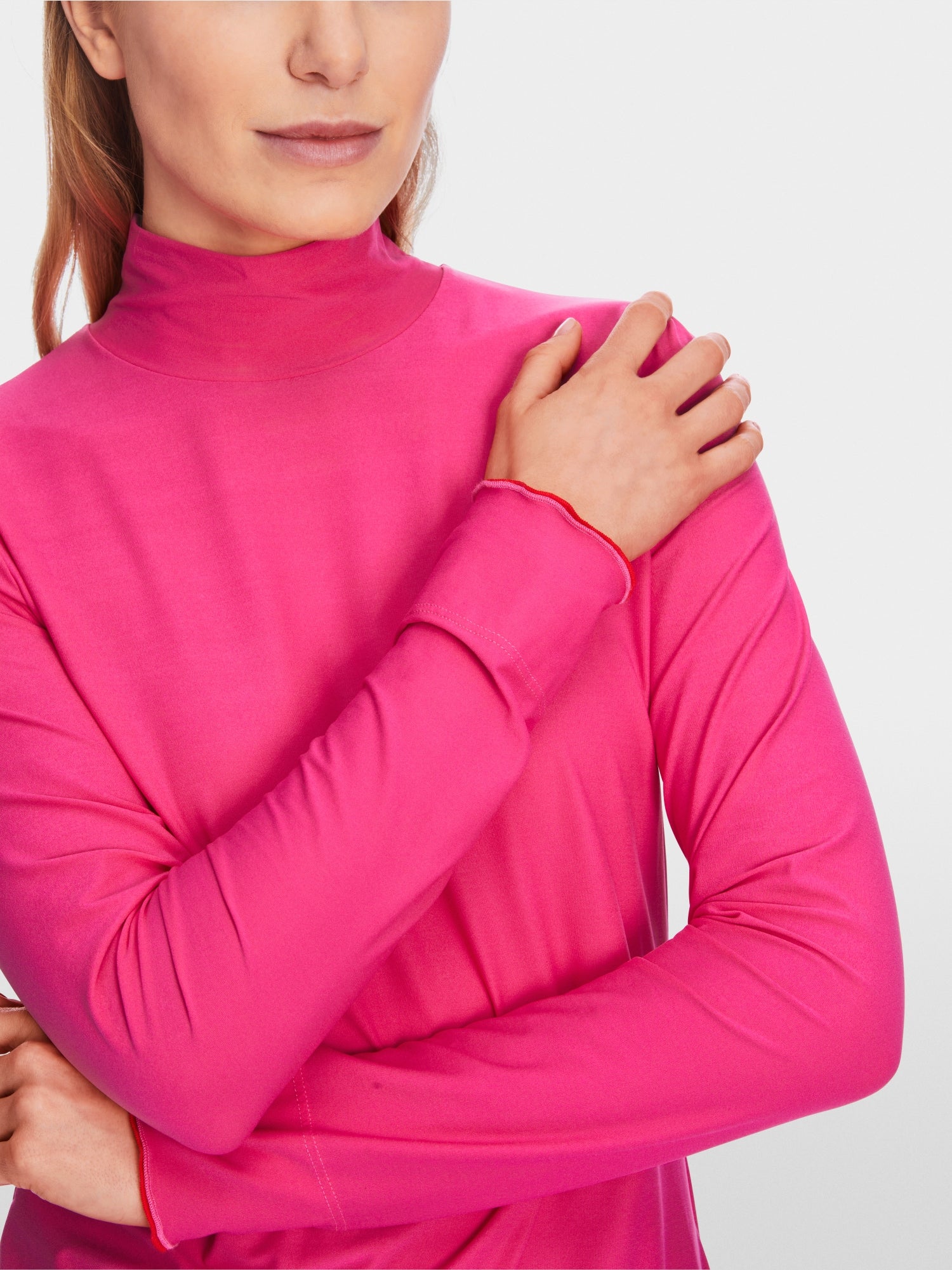 Dragon Fruit Second Skin Polo Neck Top