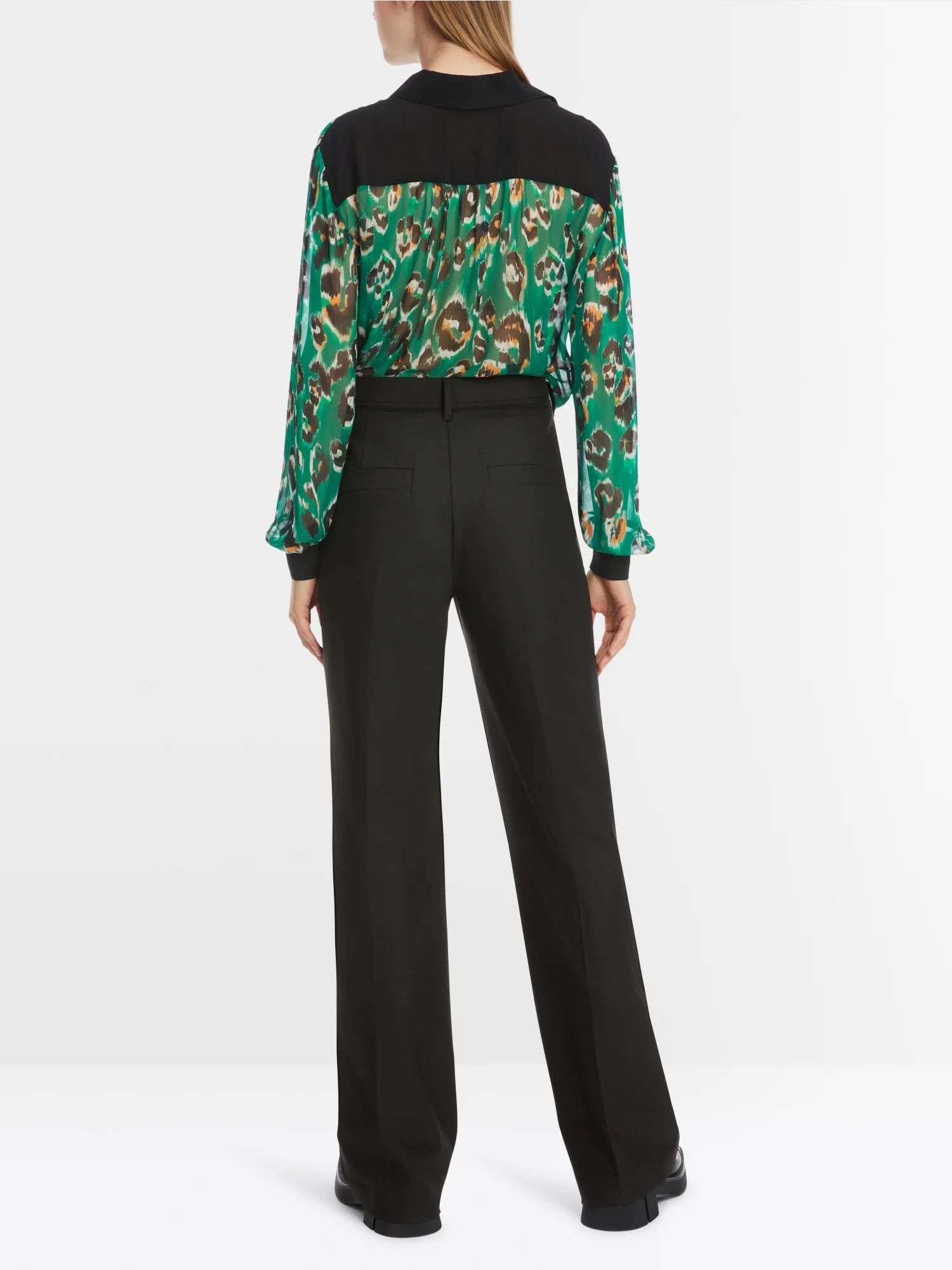 Black Faid Wide Leg Tailored Pants