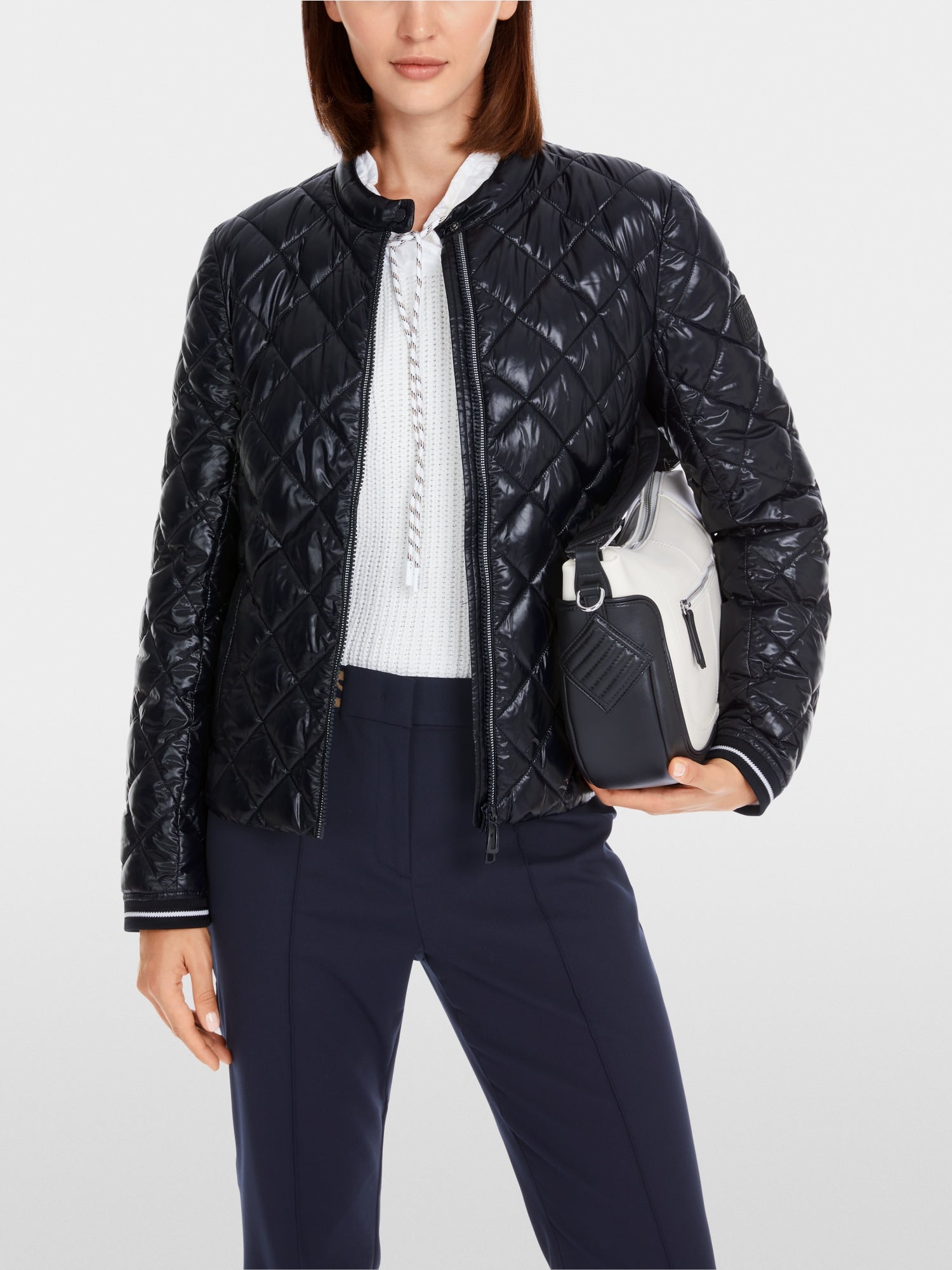 Navy Diamond Quilted Jacket