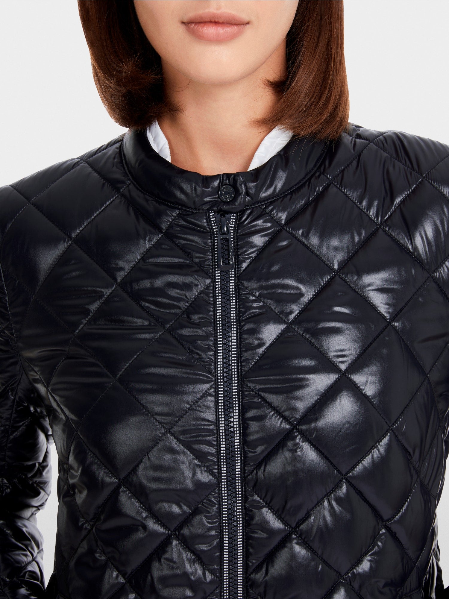 Navy Diamond Quilted Jacket