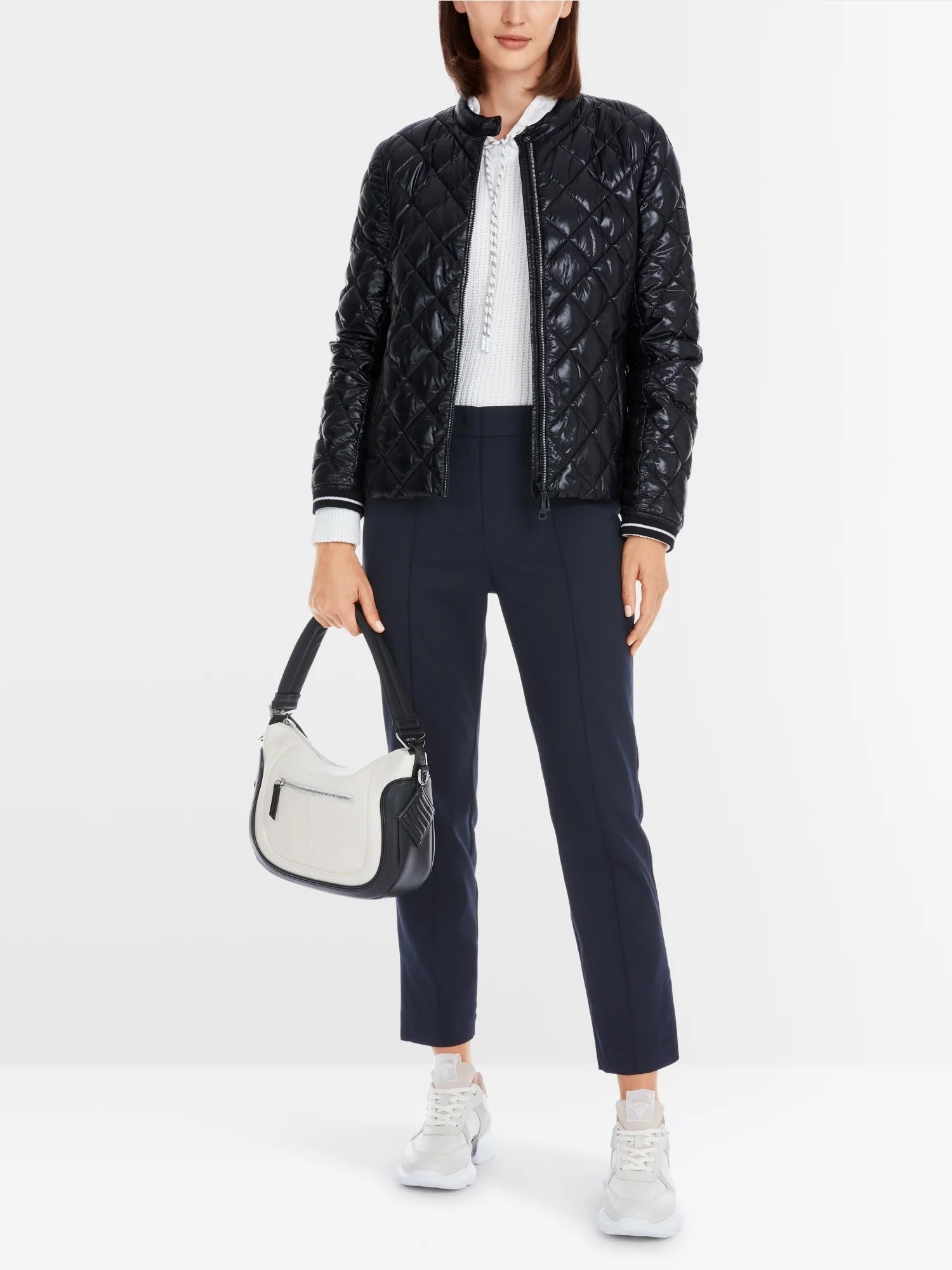 Navy Diamond Quilted Jacket