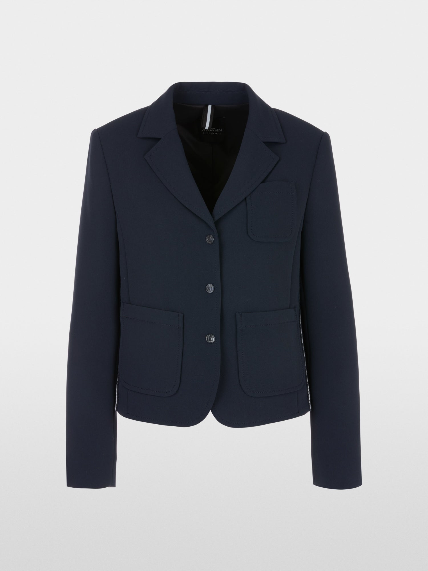 Navy Side Stripe Single Breast Blazer