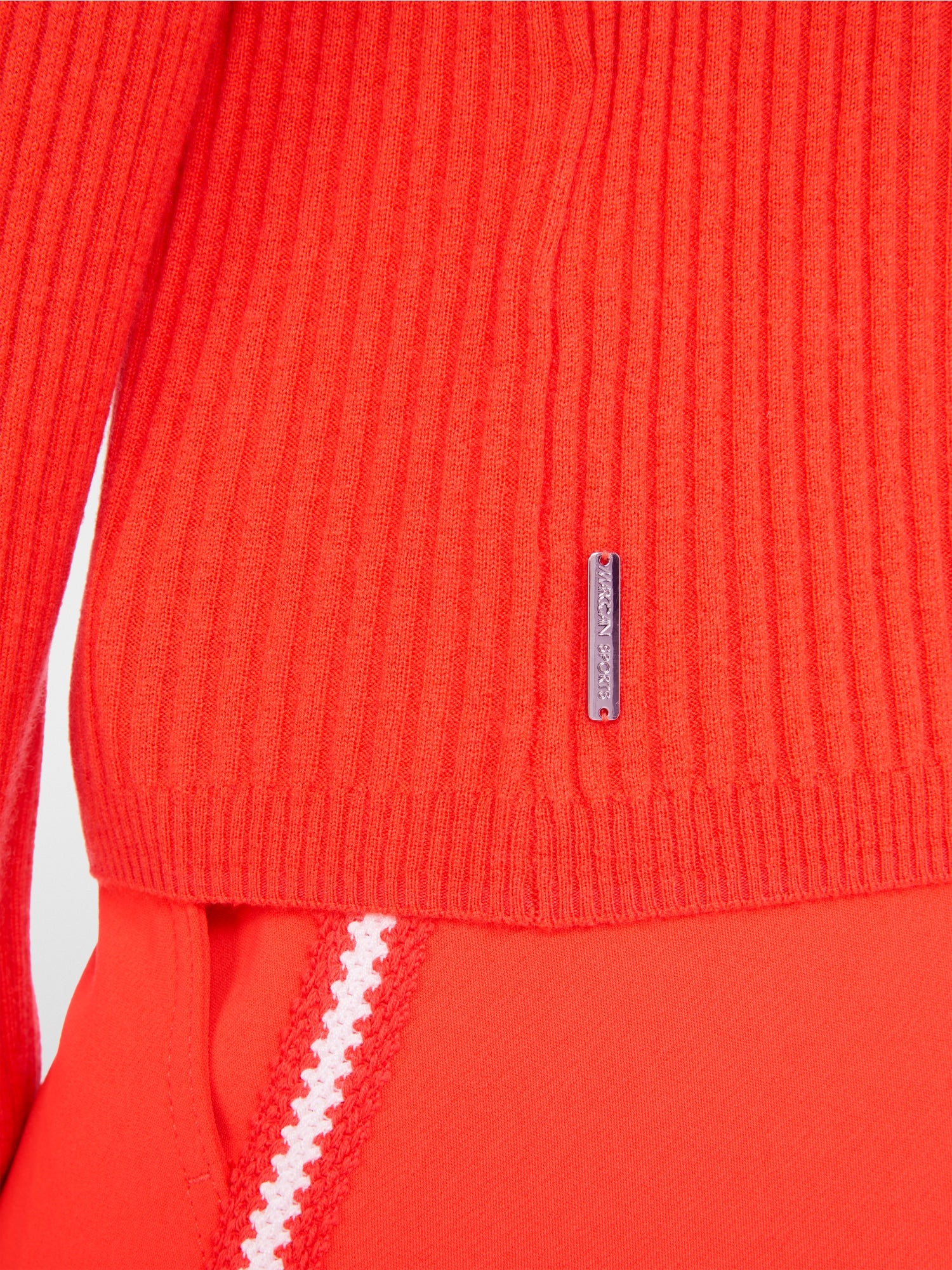 Campari Wool & Cashmere Blend Ribbed Cardigan