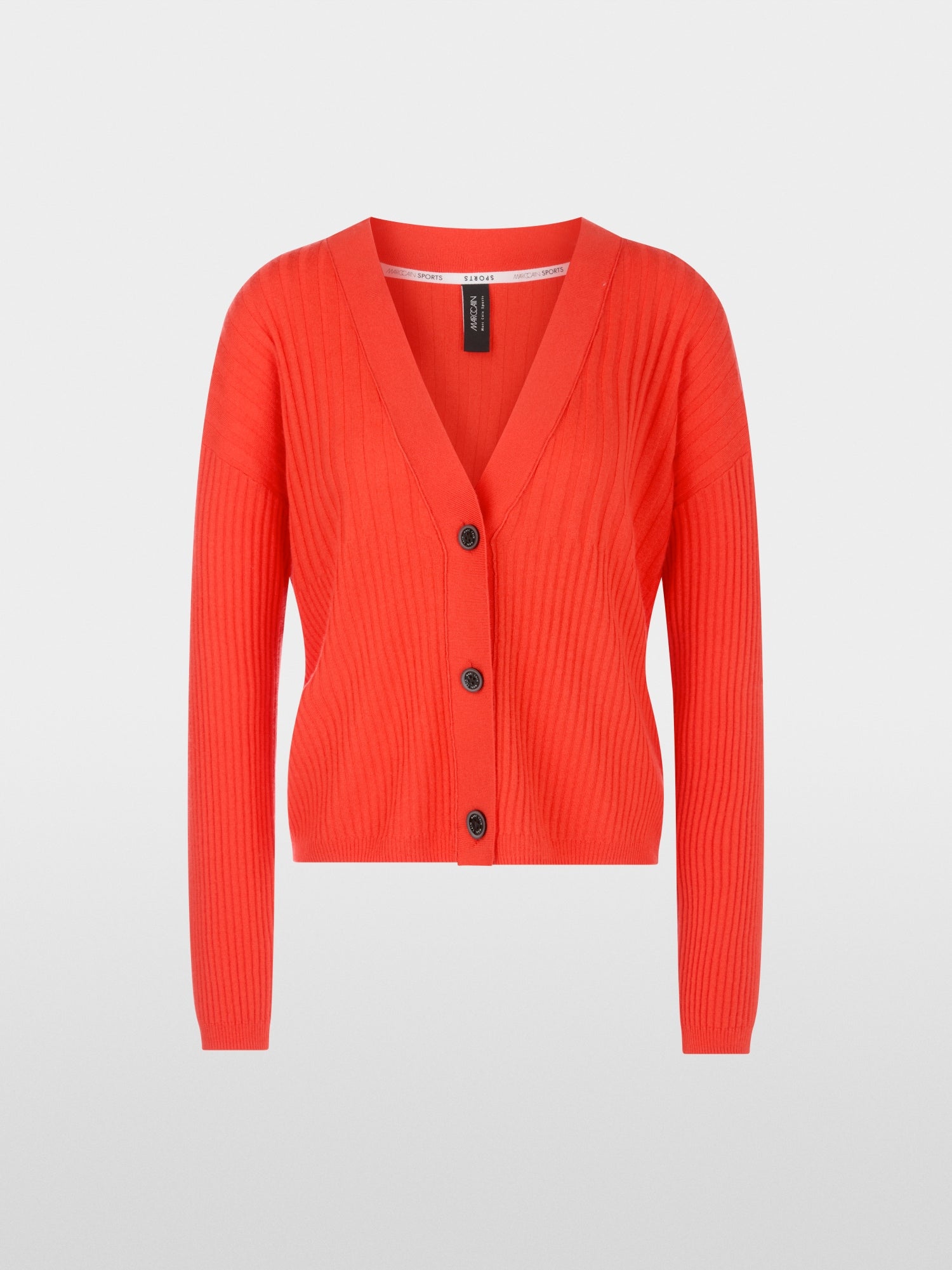 Campari Wool & Cashmere Blend Ribbed Cardigan