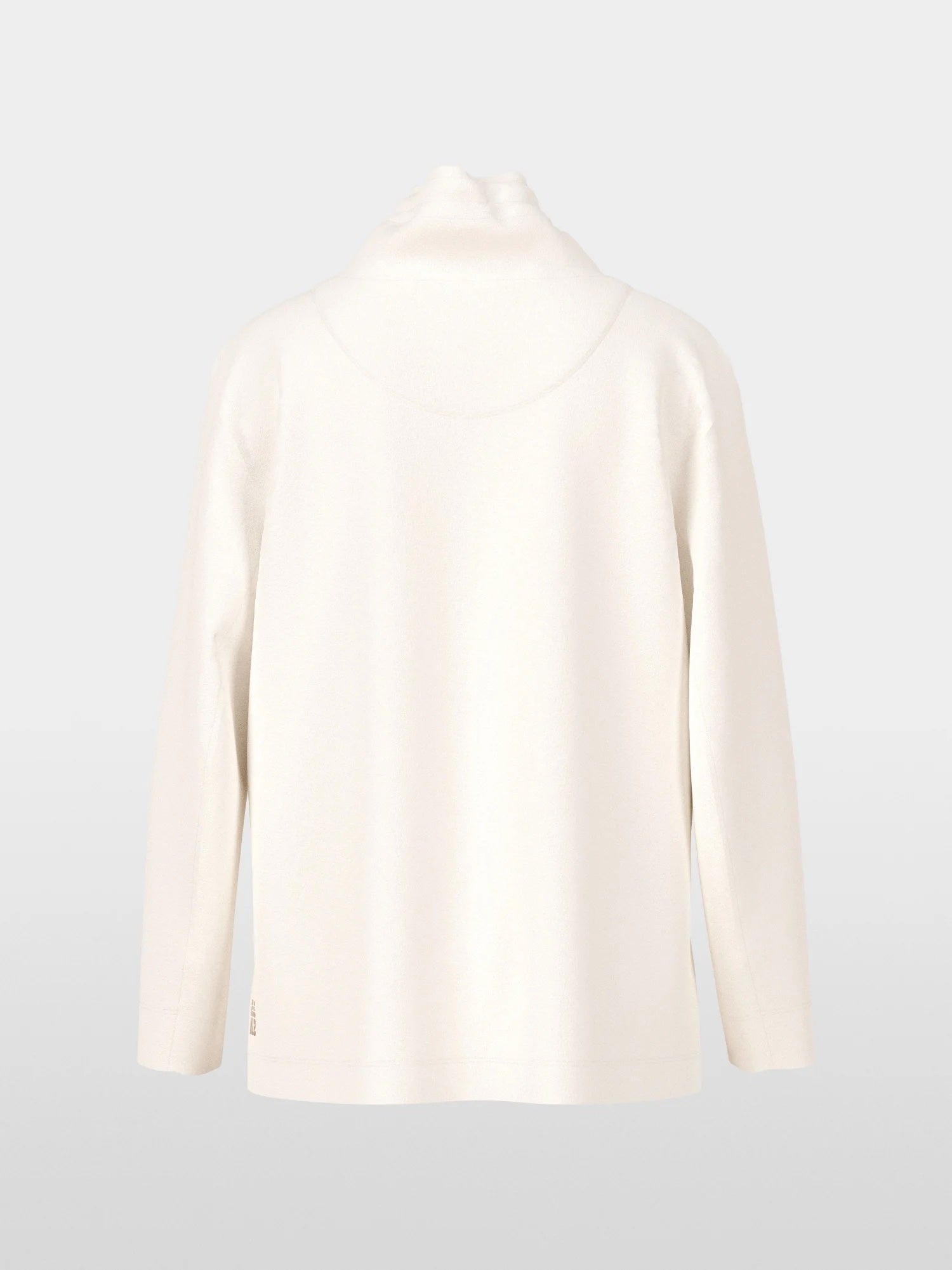 Off White Funnel Neck Heart Sweatshirt