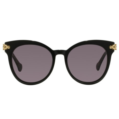 The Extras Black Leopard Cat Eye Sunglasses