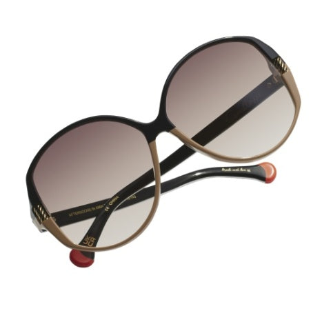 Afternoons in Amalfi Black Round Sunglasses