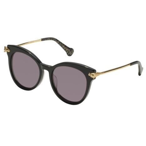 The Extras Black Leopard Cat Eye Sunglasses
